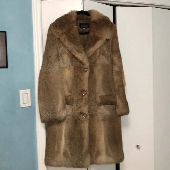 Rabbit fur coat.  Size small - Picture 1 of 4